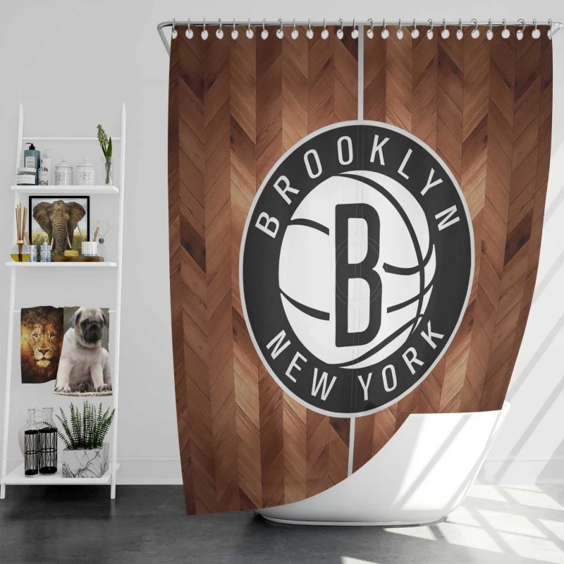 Brooklyn Nets Professional Nba Club Shower Curtain
