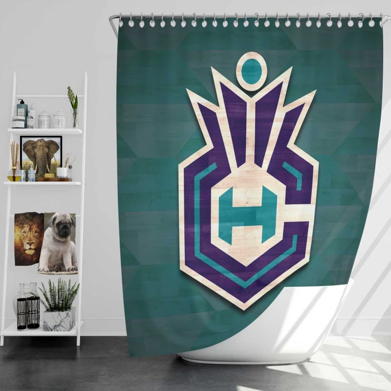 Charlotte Hornets American Professional Basketball Club Shower Curtain