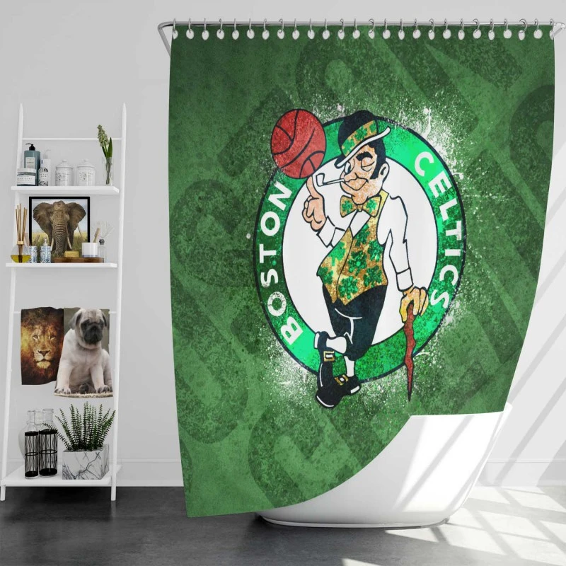 Boston Celtics Excellent Nba Basketball Club Shower Curtain