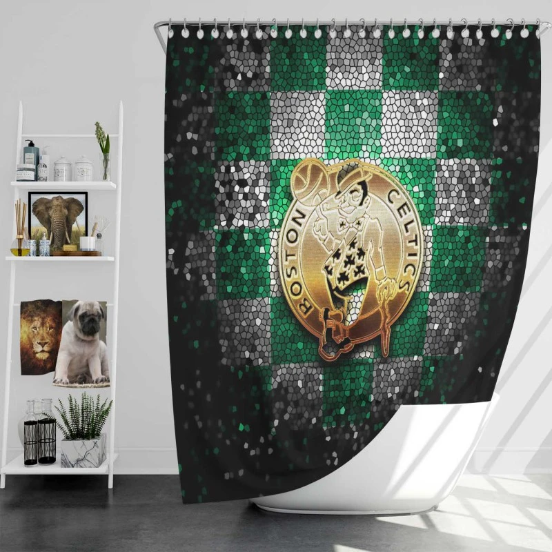Boston Celtics Professional Nba Basketball Team Shower Curtain