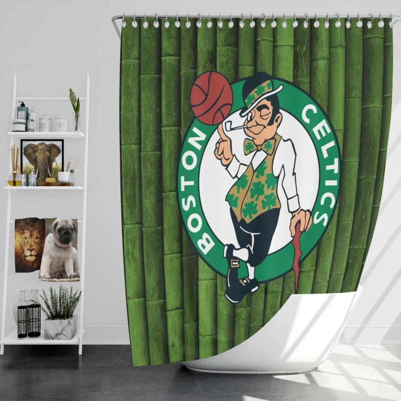 Boston Celtics Famous Nba Basketball Club Shower Curtain