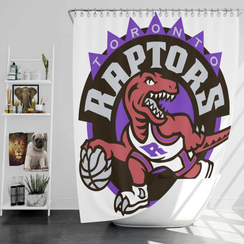 Powerful Nba Toronto Raptors Shower Curtain