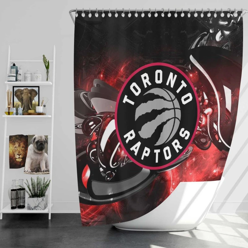Professional Nba Toronto Raptors Shower Curtain