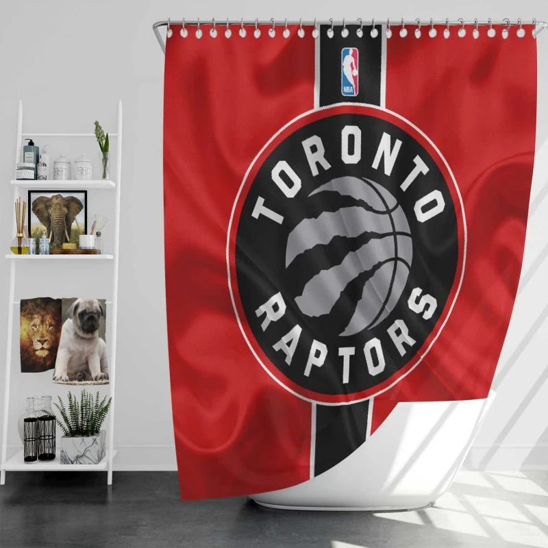 Spirited Nba Basketball Toronto Raptors Logo Shower Curtain