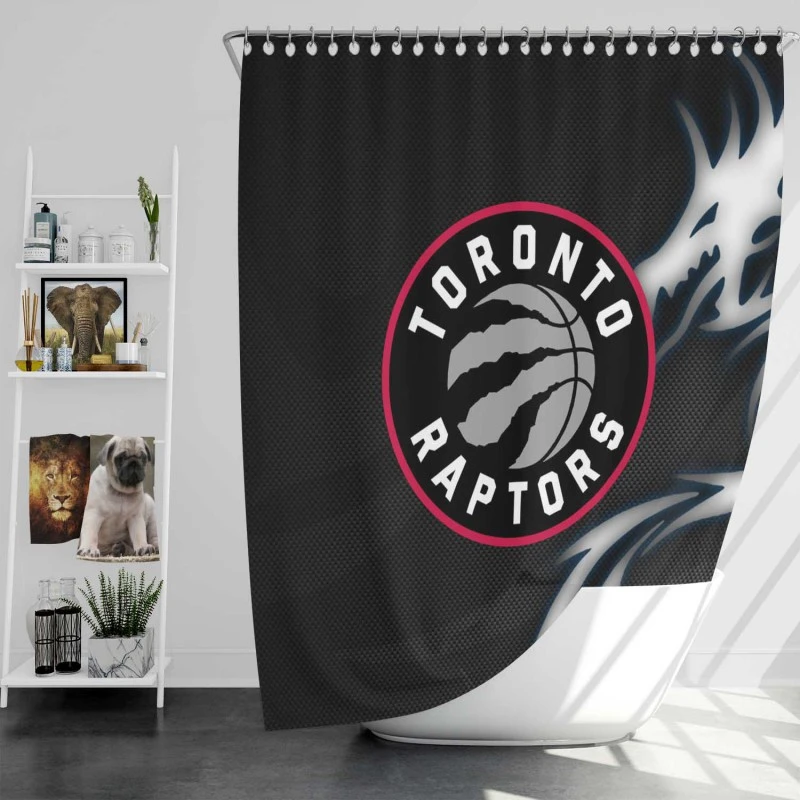 Energetic Nba Basketball Team Toronto Raptors Shower Curtain