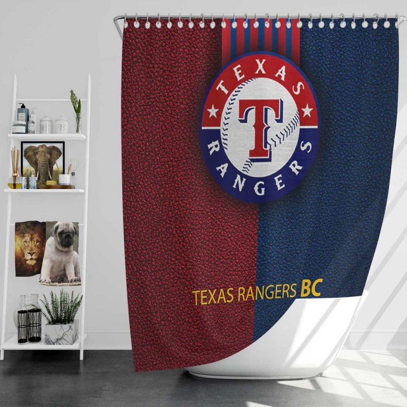 Texas Rangers Popular Mlb Team Shower Curtain