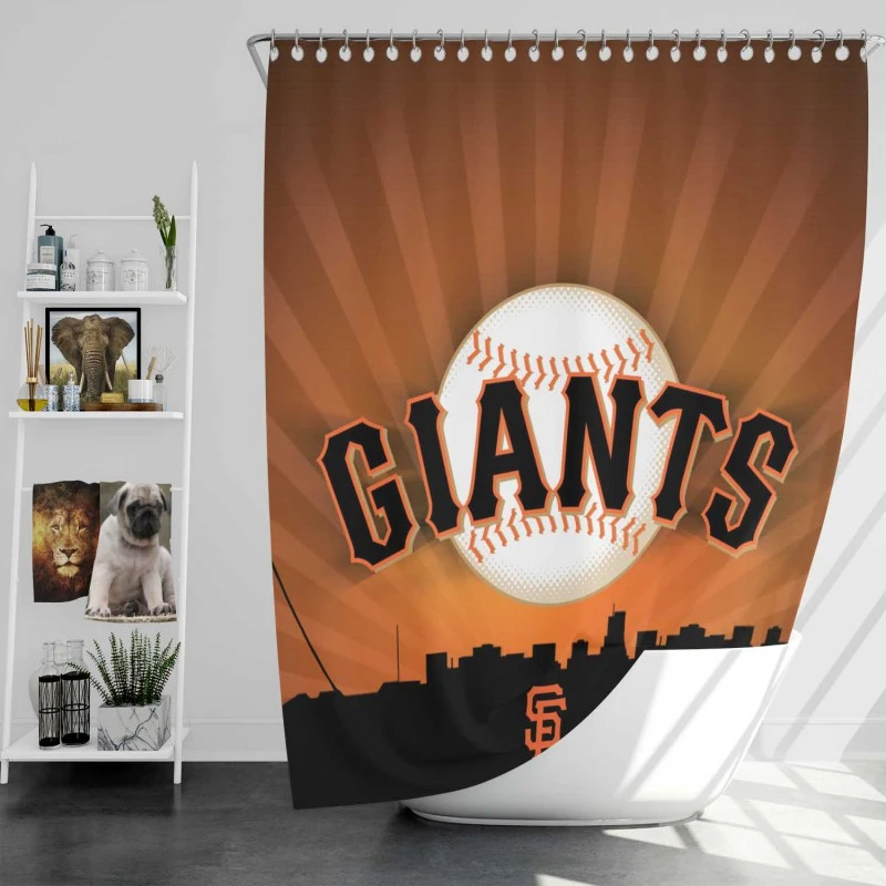 Popular Mlb Team San Francisco Giants Shower Curtain