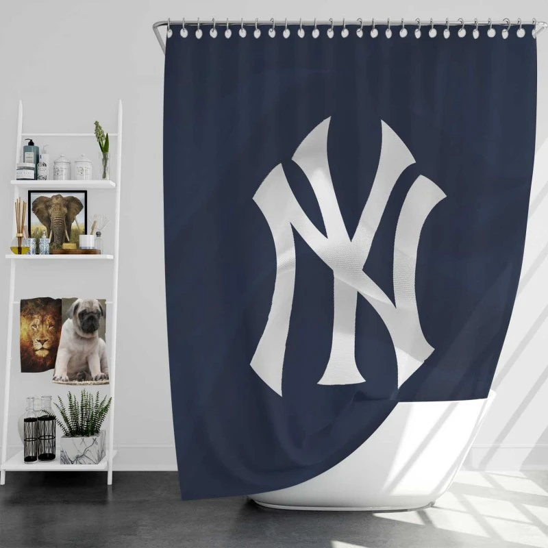 New York Yankees Graceful Mlb Team Shower Curtain