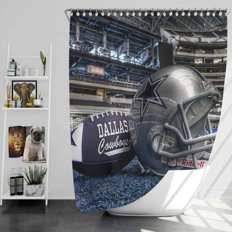 Energetic Nfl Football Club Dallas Cowboys Shower Curtain