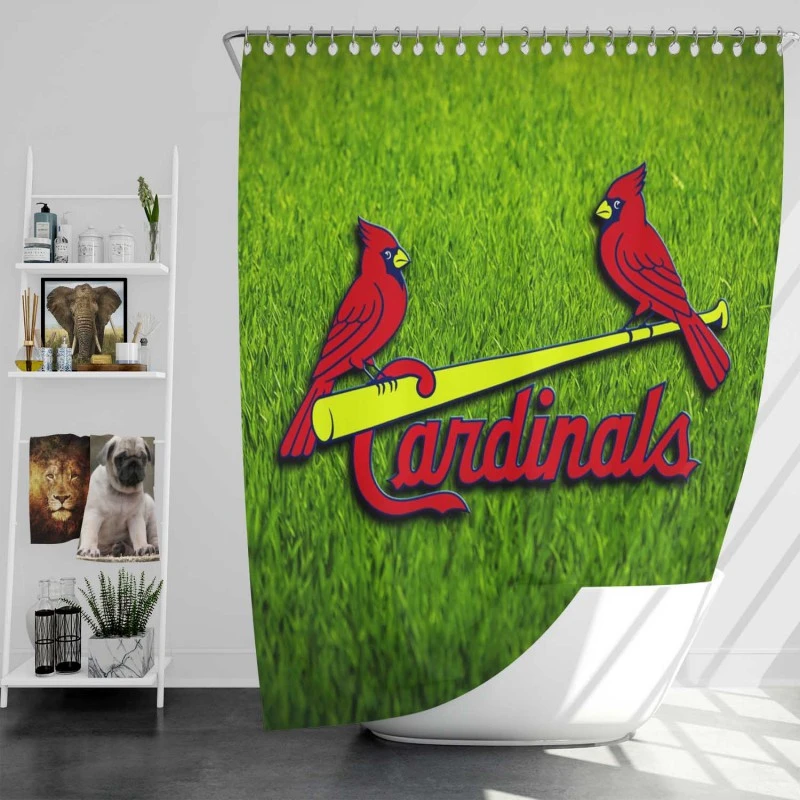 Professional Mlb Team St Louis Cardinals Shower Curtain