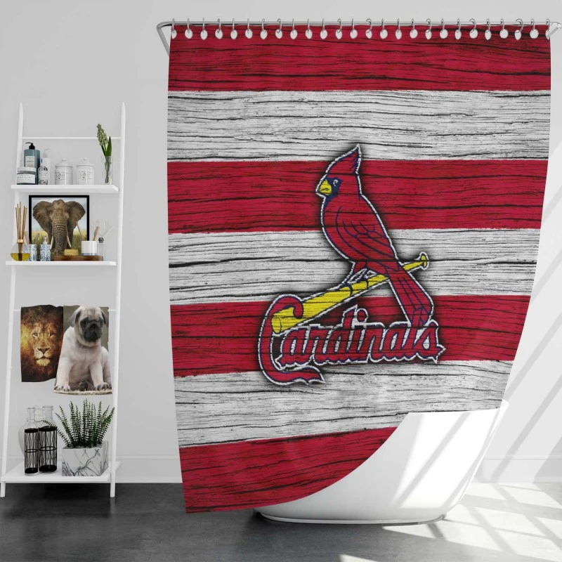 St Louis Cardinals Mlb Logo Shower Curtain