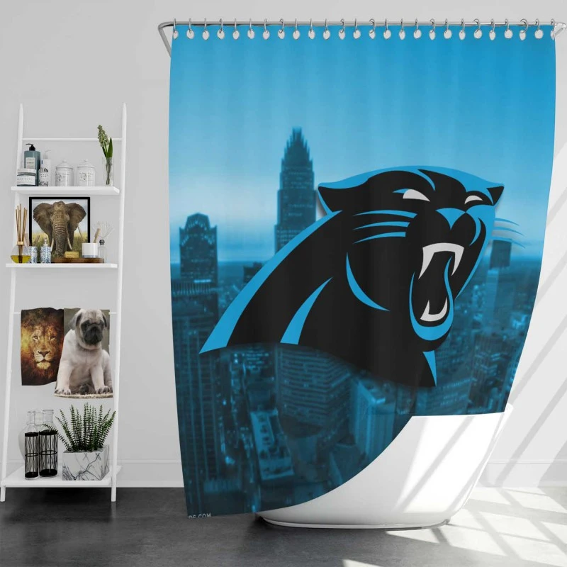 Carolina Panthers Professional American Football Team Shower Curtain