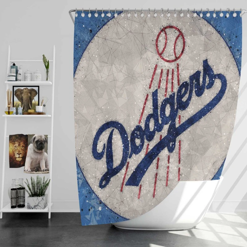 Popular Mlb Baseball Club Los Angeles Dodgers Shower Curtain