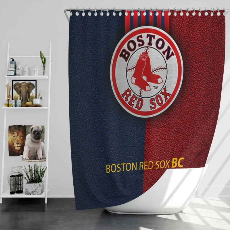 Boston Red Sox Popular Mlb Club Shower Curtain