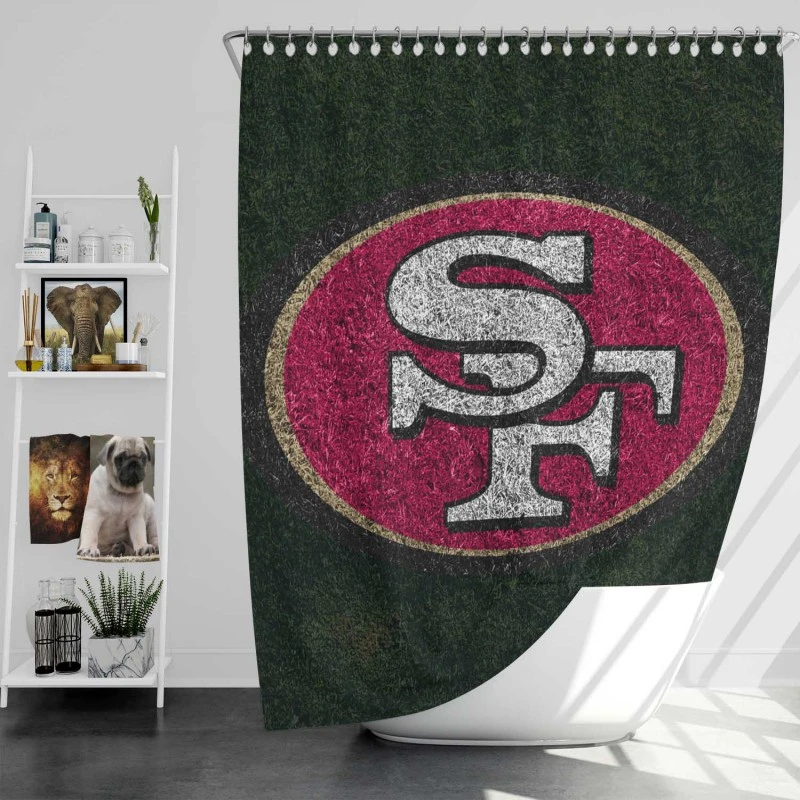San Francisco 49Ers Nfl Football Player Shower Curtain