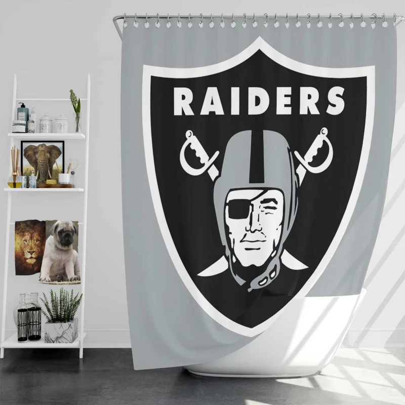 Oakland Raiders Professional Nfl Football Player Shower Curtain