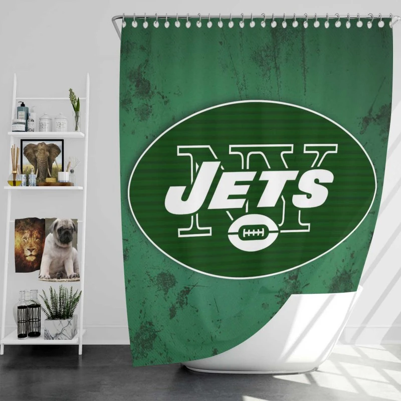 New York Jets Popular Nfl Club Shower Curtain