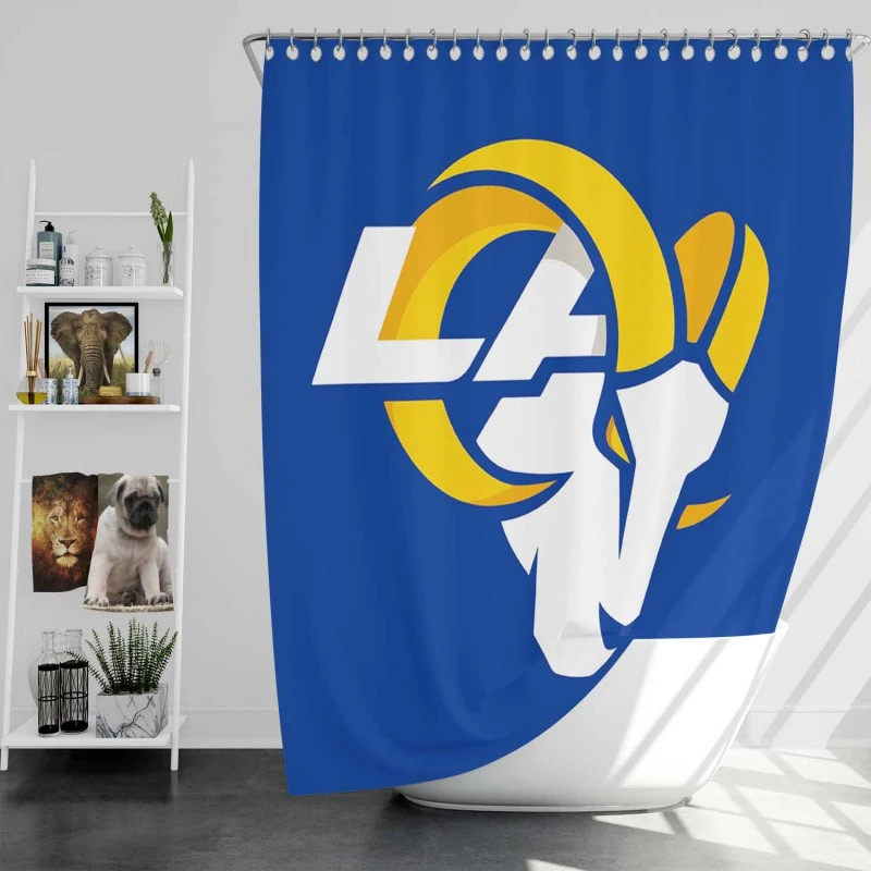 Exciting Nfl Club Los Angeles Rams Shower Curtain