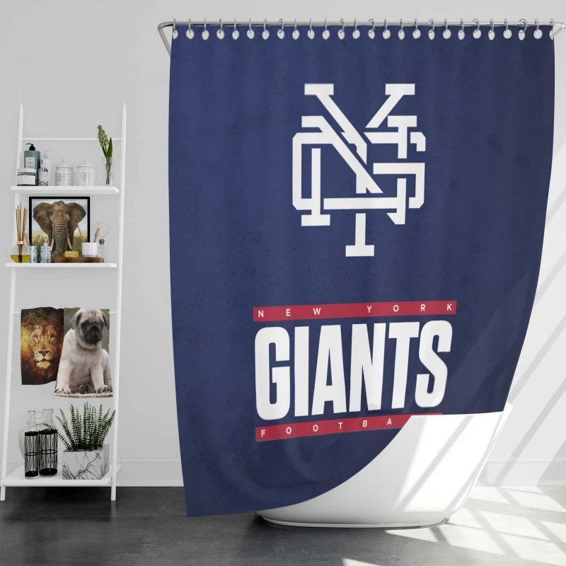 New York Giants Popular Nfl Football Team Shower Curtain