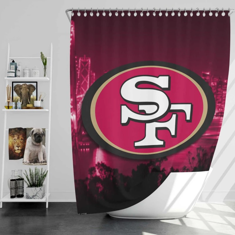Professional Nfl Club San Francisco 49Ers Shower Curtain