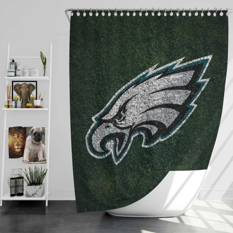 Spirited Nfl Football Player Philadelphia Eagles Shower Curtain