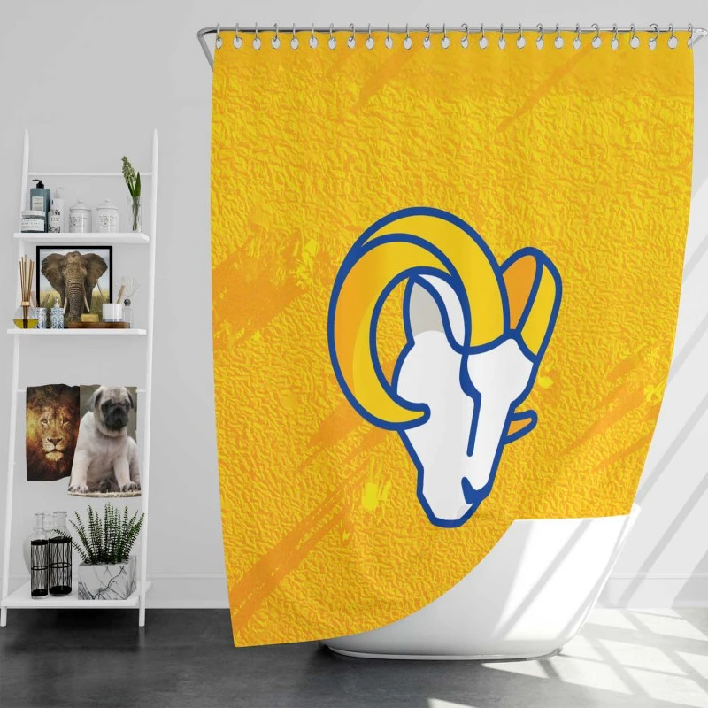 Excellent Nfl Football Club Los Angeles Rams Shower Curtain
