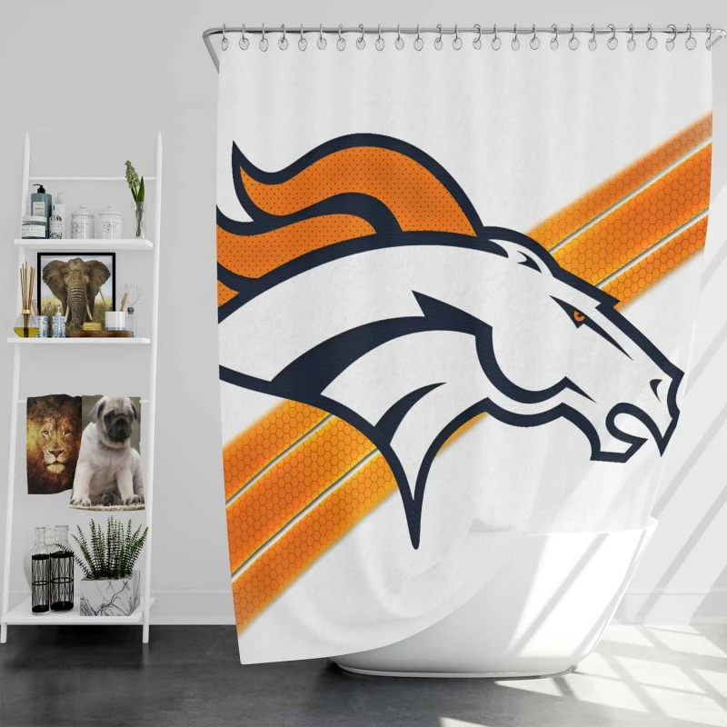 Denver Broncos Exciting Nfl Football Club Shower Curtain