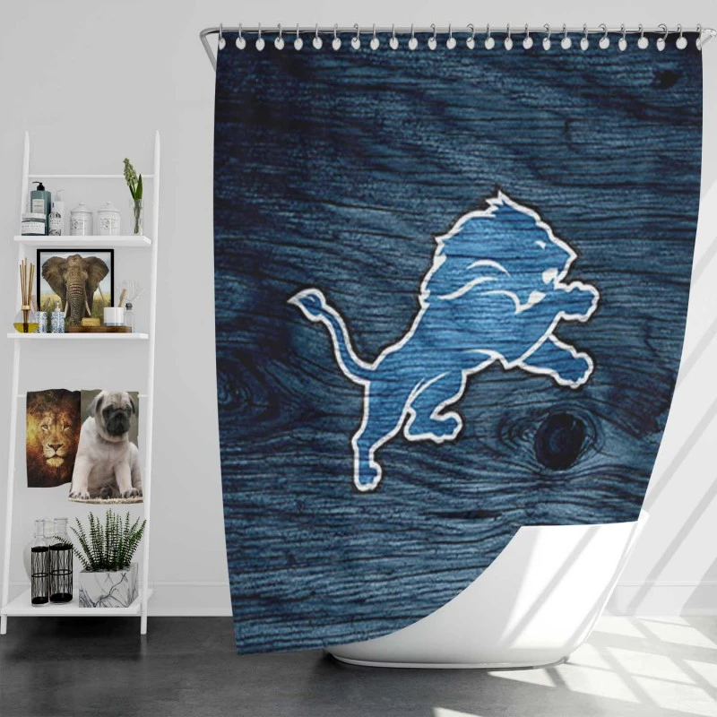 Detroit Lions Exellelant Nfl Football Team Shower Curtain