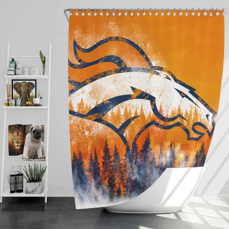Nfl Denver Broncos Super Bowl Champions Shower Curtain