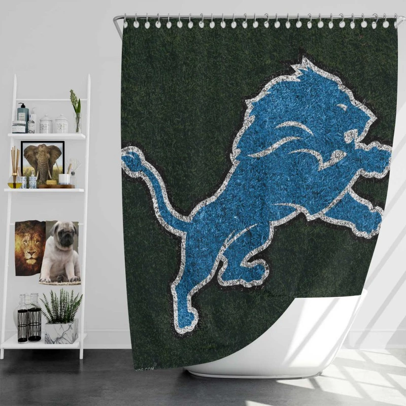 Professional Nfl Team Detroit Lions Shower Curtain