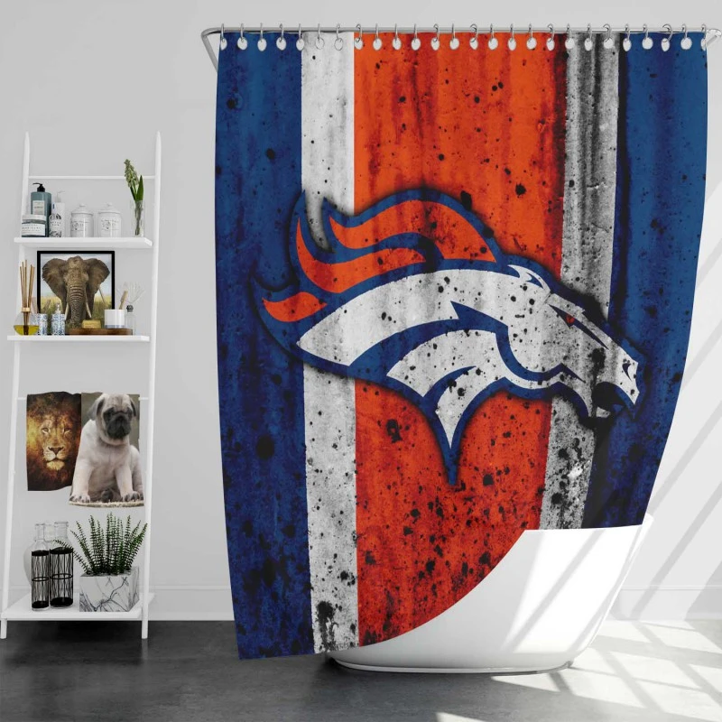 Denver Broncos Excellent Nfl Team Shower Curtain