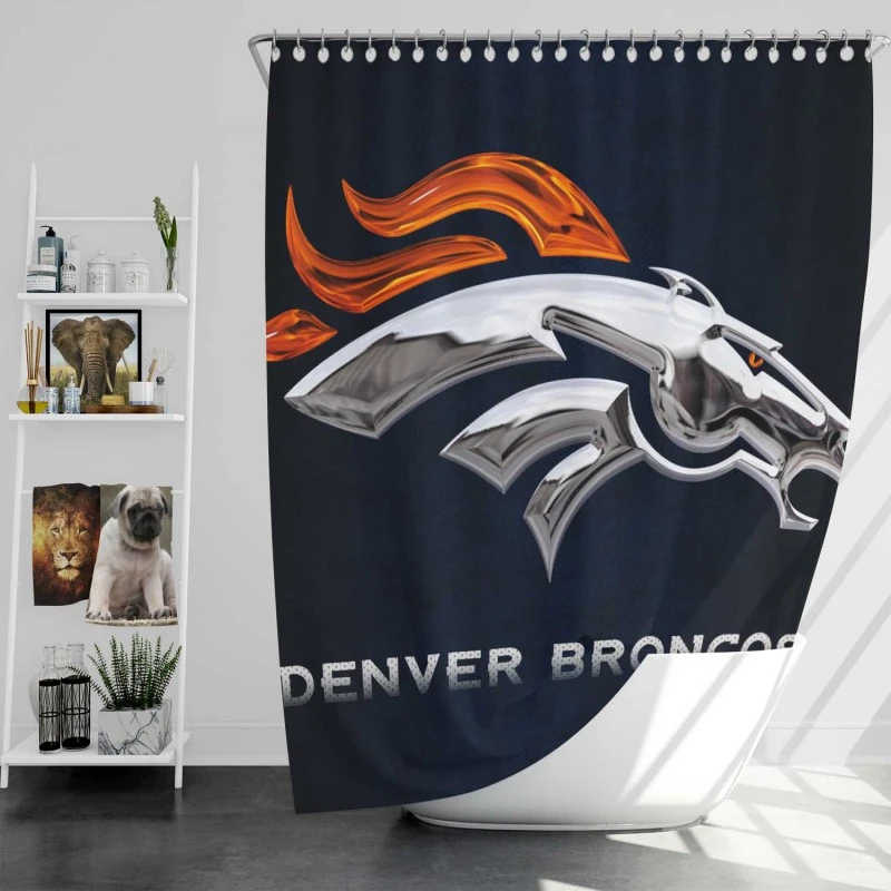 Denver Broncos Professional Nfl Club Shower Curtain