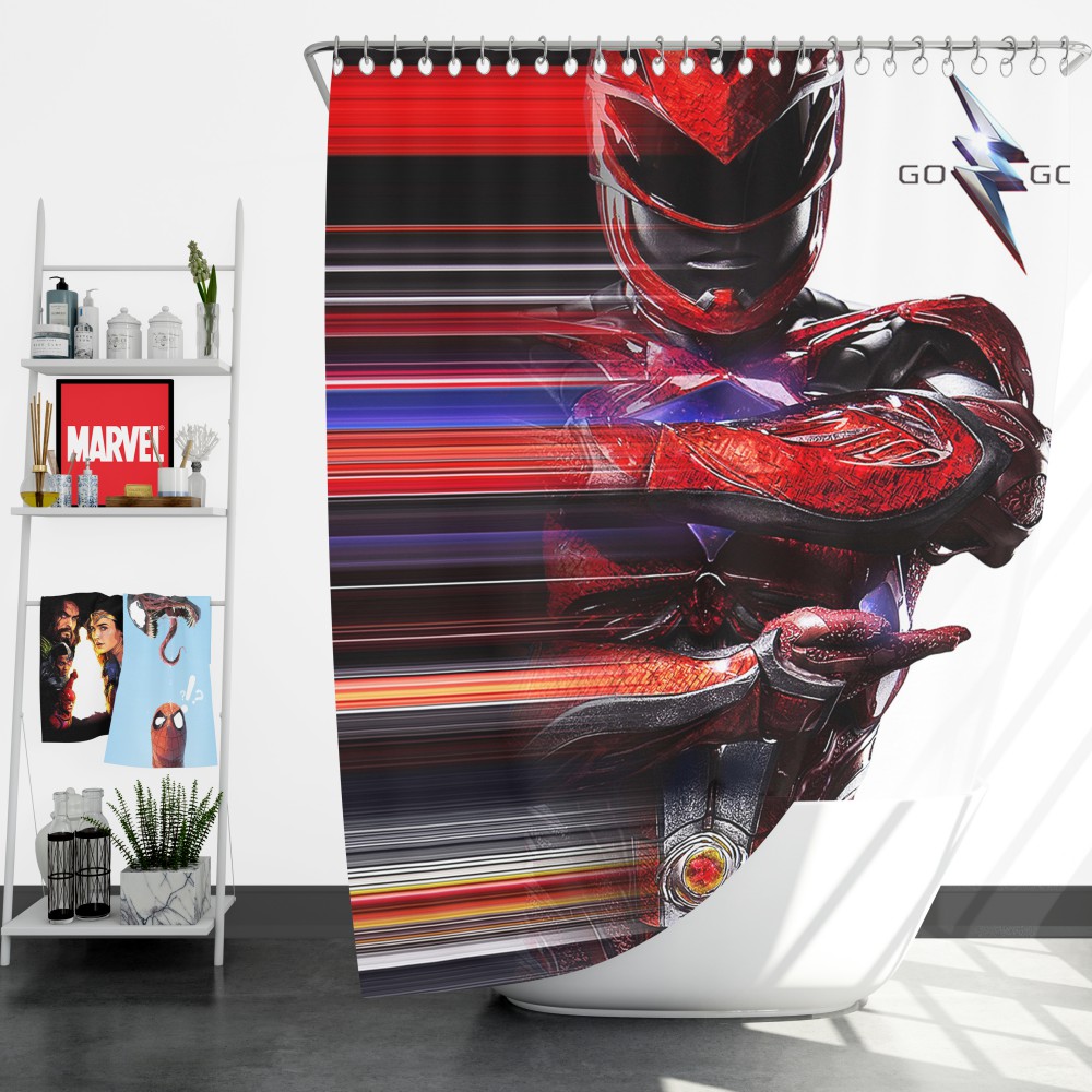 Power Rangers The Red Ranger Shower Curtain
