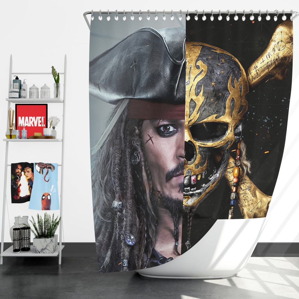 Pirates Of The Caribbean Johnny Depp Shower Curtain