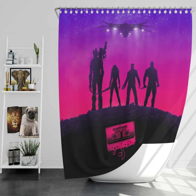 Guardians Of The Galaxy Movie Start Lord Bath Shower Curtain