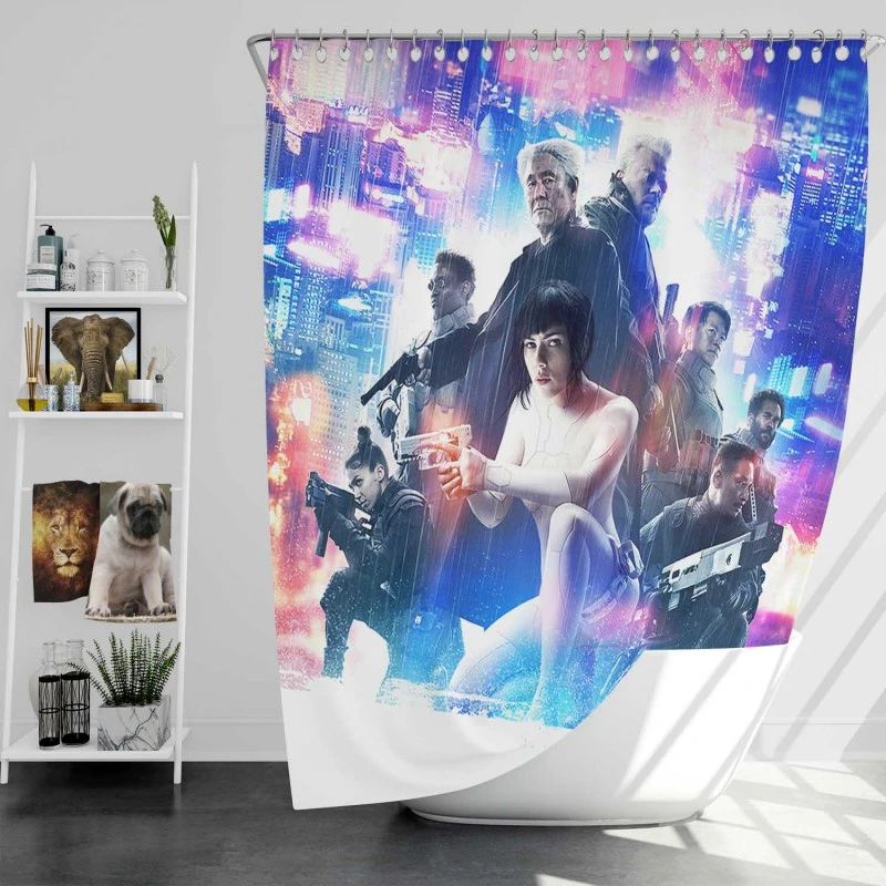 Ghost In The Shell Movie Bath Shower Curtain