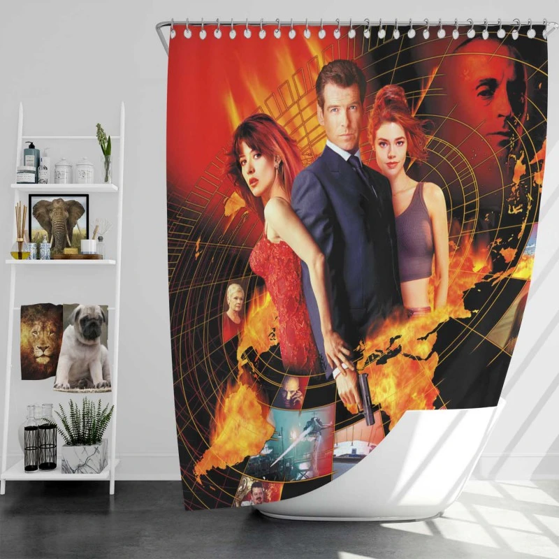 The World Is Not Enough Movie Sophie Marceau Bath Shower Curtain
