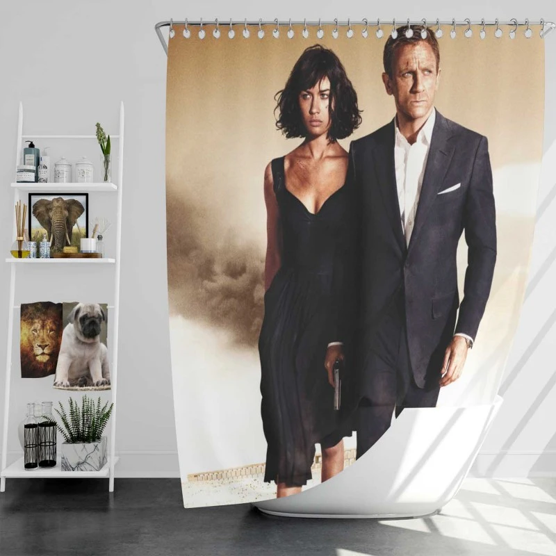 Quantum Of Solace Movie James Bond Bath Shower Curtain