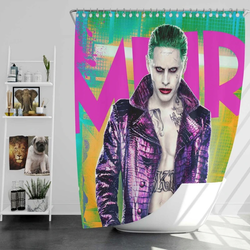 Jared Leto As The Joker In Suicide Squad Movie Bath Shower Curtain