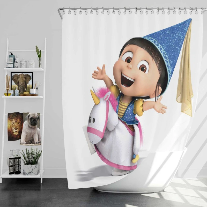 Despicable Me 2 Movie Agnes Bath Shower Curtain