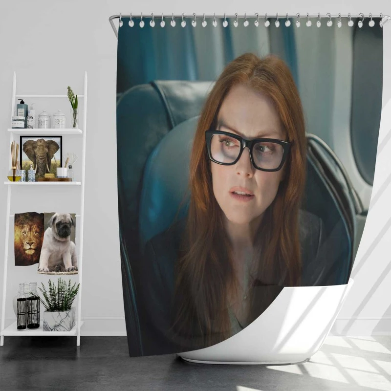 Non-Stop Movie Julianne Moore Bath Shower Curtain