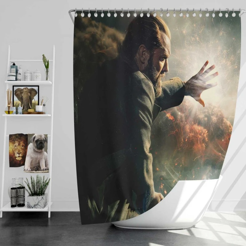 Jude Law Dumbledore Movie Bath Shower Curtain
