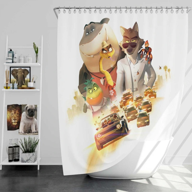 The Bad Guys Movie Bath Shower Curtain