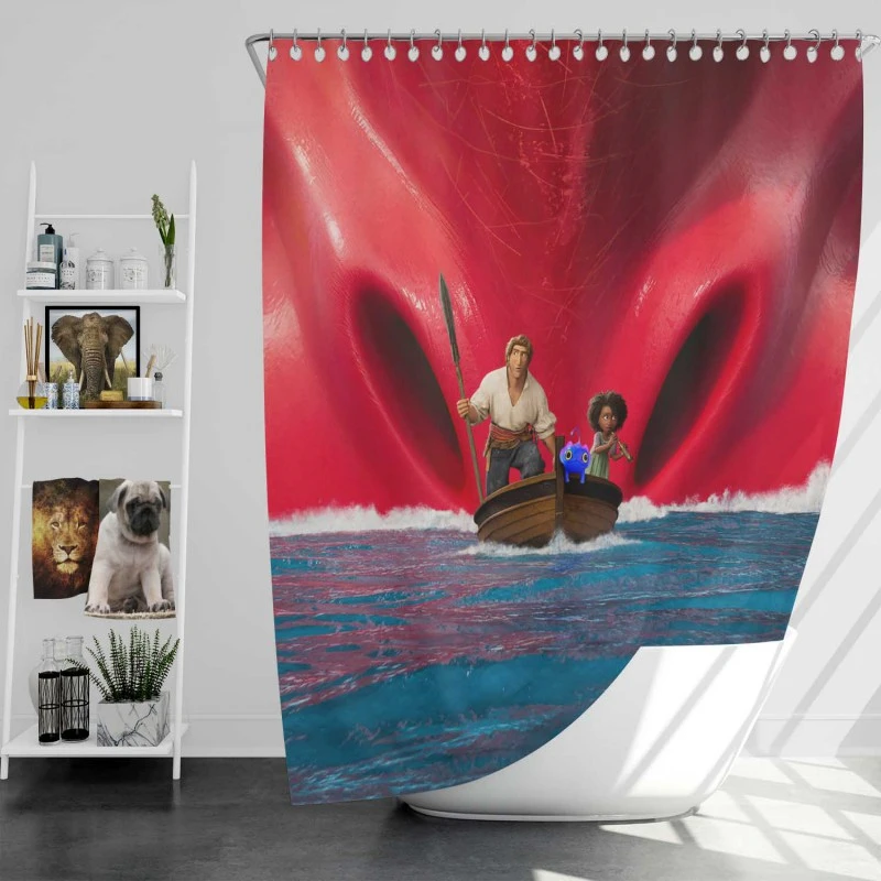 The Sea Beast Movie Bath Shower Curtain