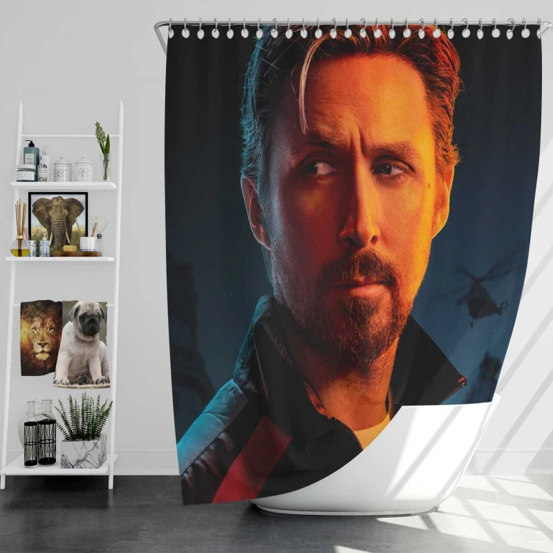 The Gray Man Movie Ryan Gosling Bath Shower Curtain