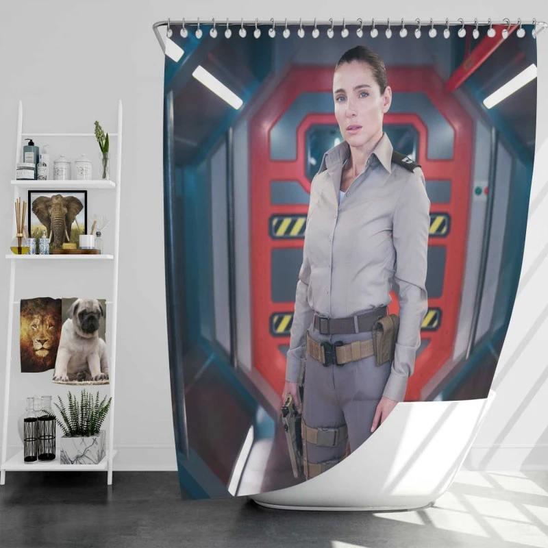 Interceptor Movie Elsa Pataky Bath Shower Curtain