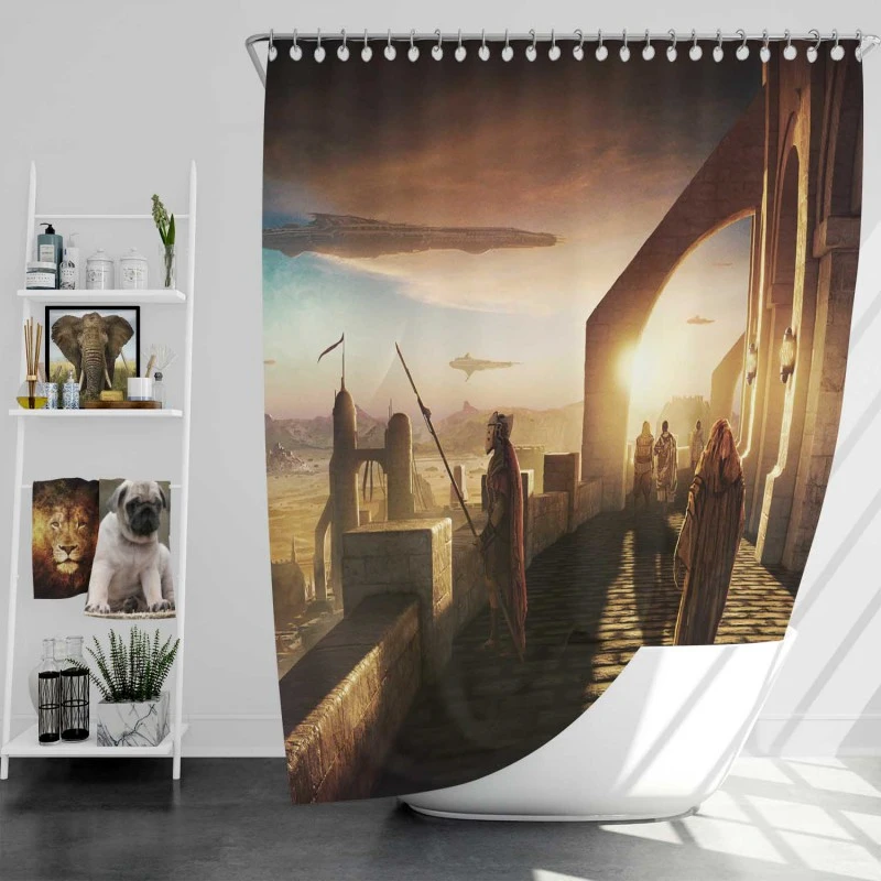 Rebel Moon Movie Bath Shower Curtain