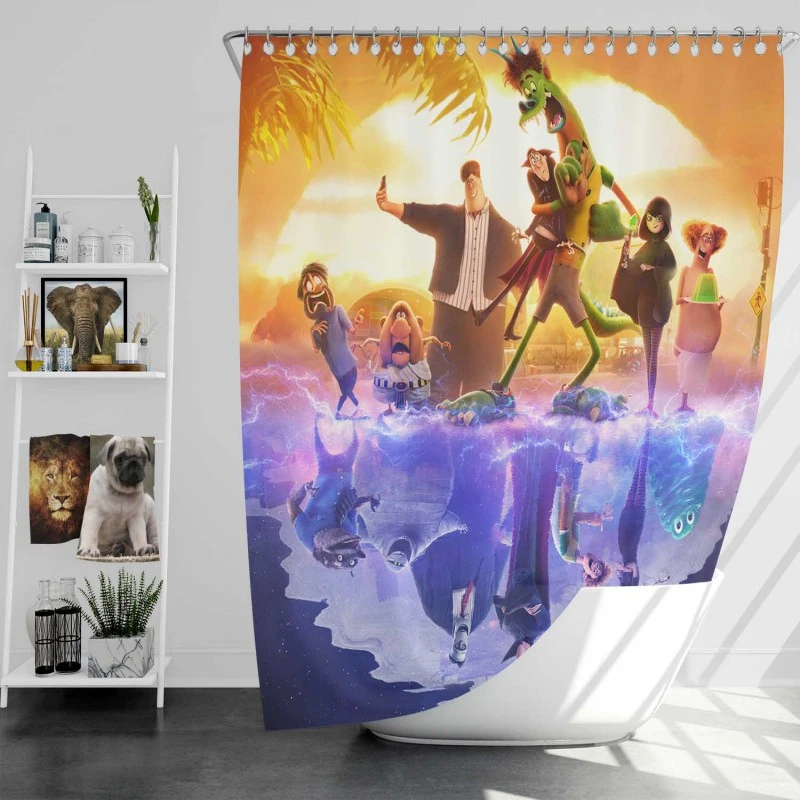 Hotel Transylvania Transformania Movie Bath Shower Curtain