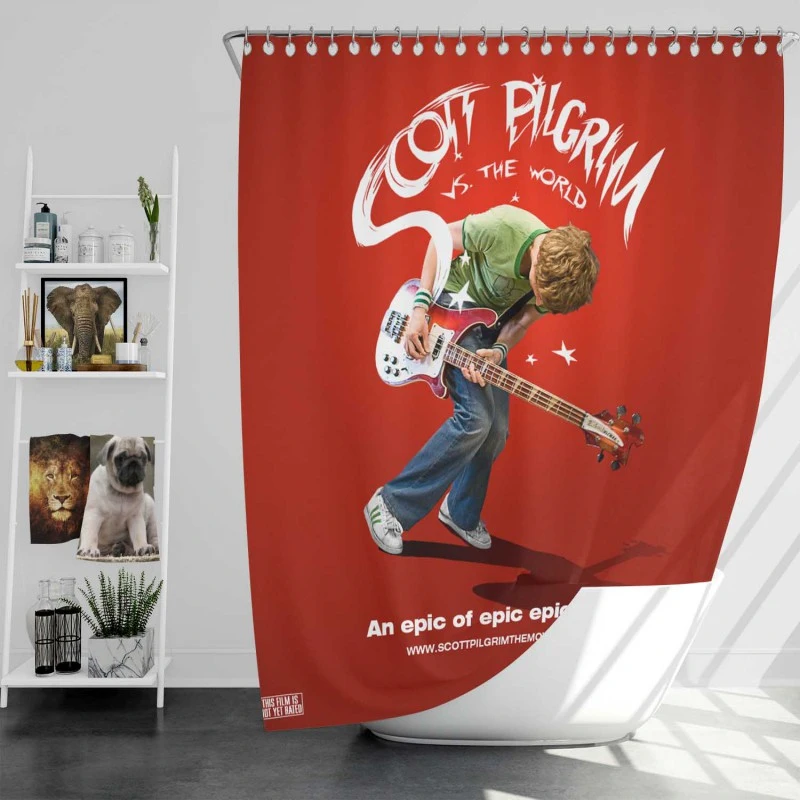 Scott Pilgrim Vs The World Movie Michael Cera Bath Shower Curtain