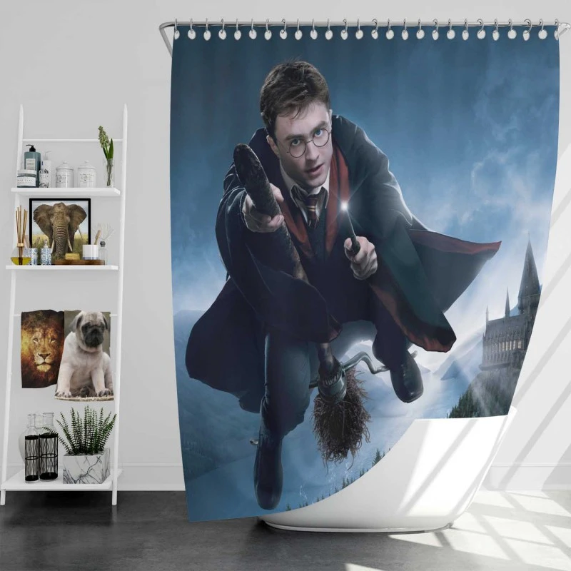 Harry Potter Movie Hogwarts Castle Bath Shower Curtain